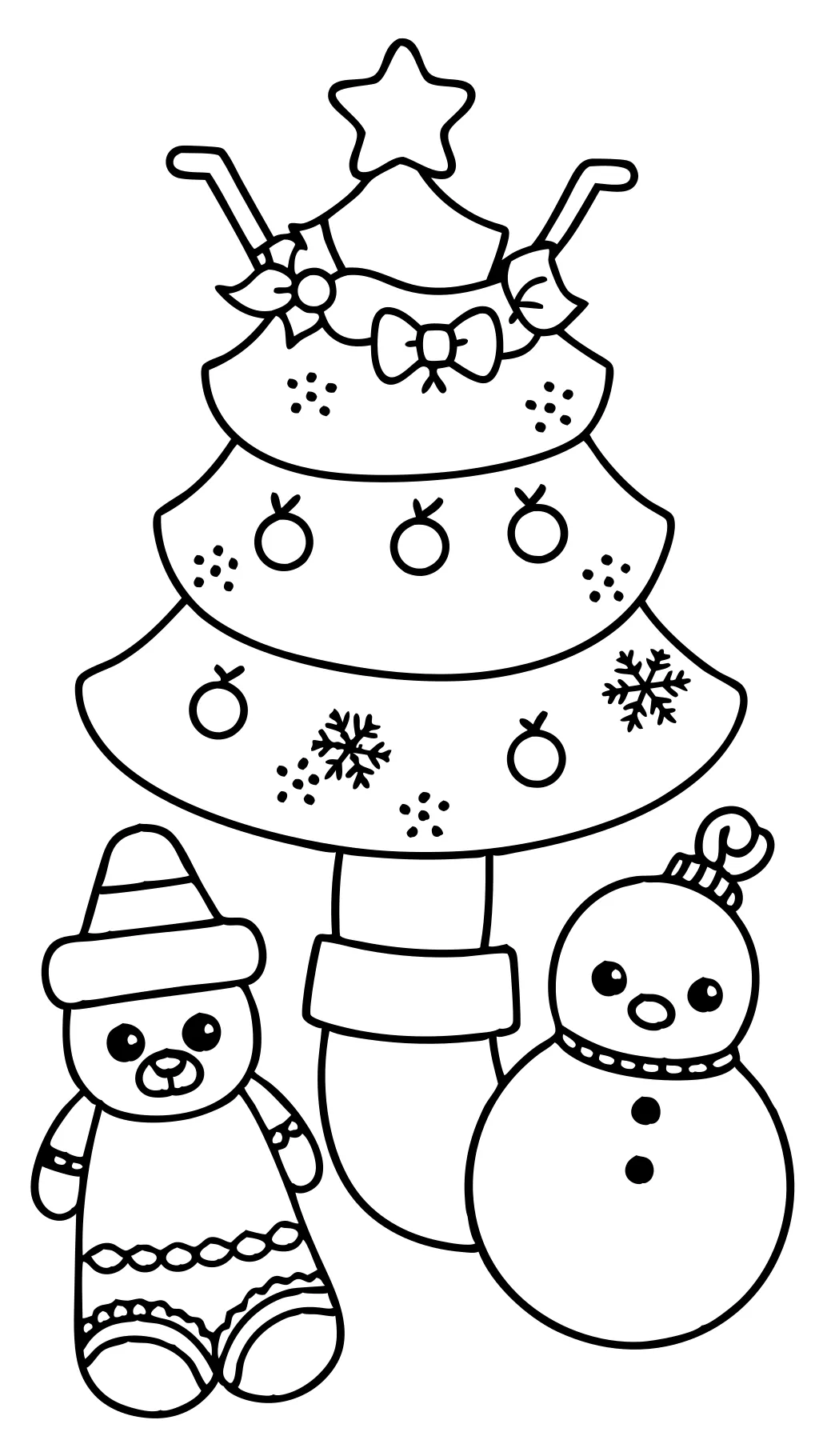 easy coloring pages christmas